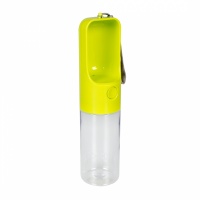 DUVO+ Бутылка для собак дорожная с кнопкой, зеленая, 450мл