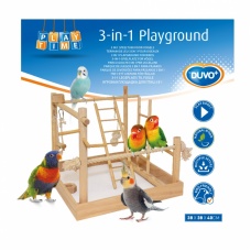 DUVO+ Игровая площадка для малых птиц деревянная, 38х38х40,5см